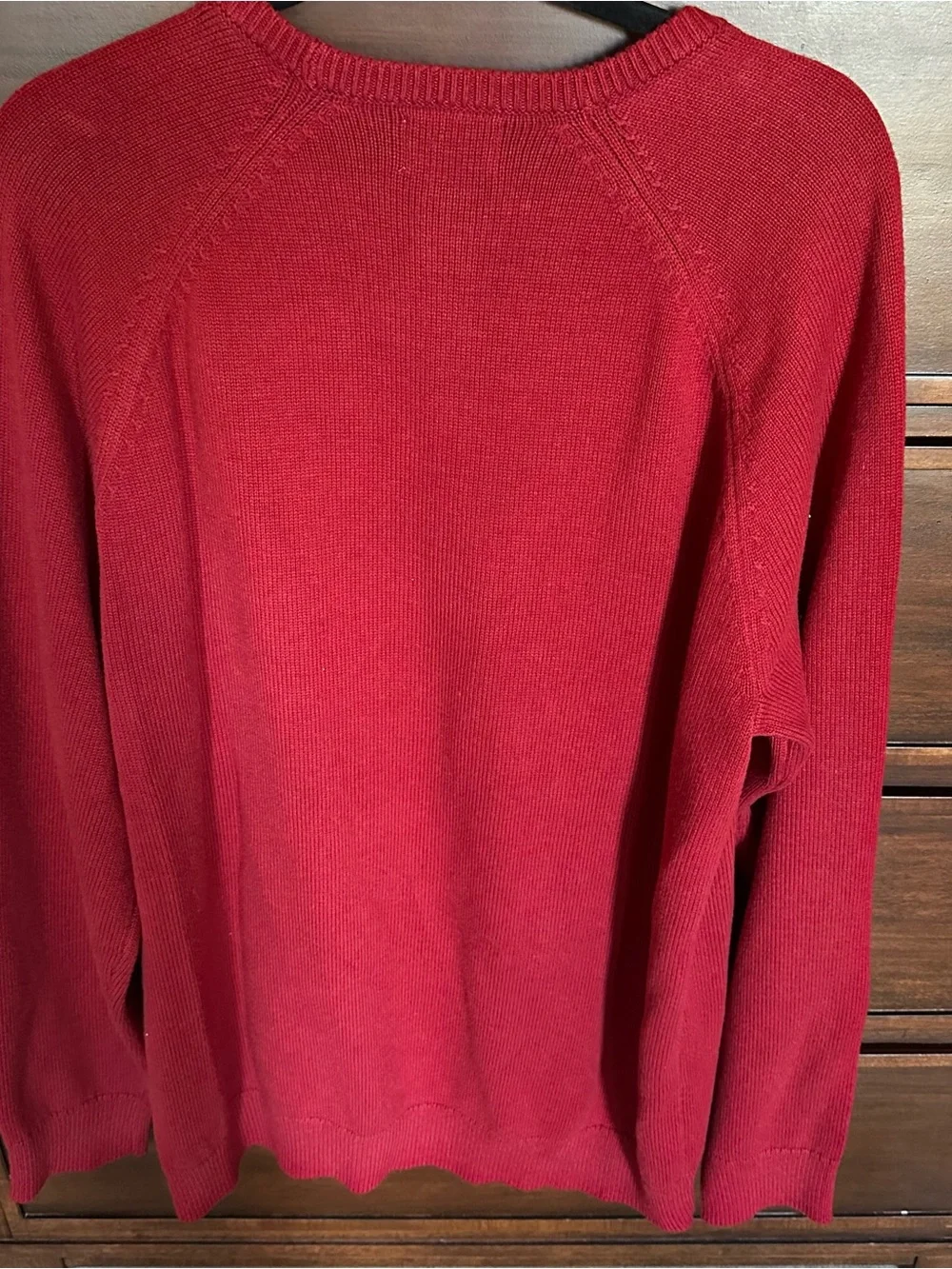 NWT L.L. Bean Cotton Cashmere Crewneck Sweater Rustic Red Men's Large Tall NEW
